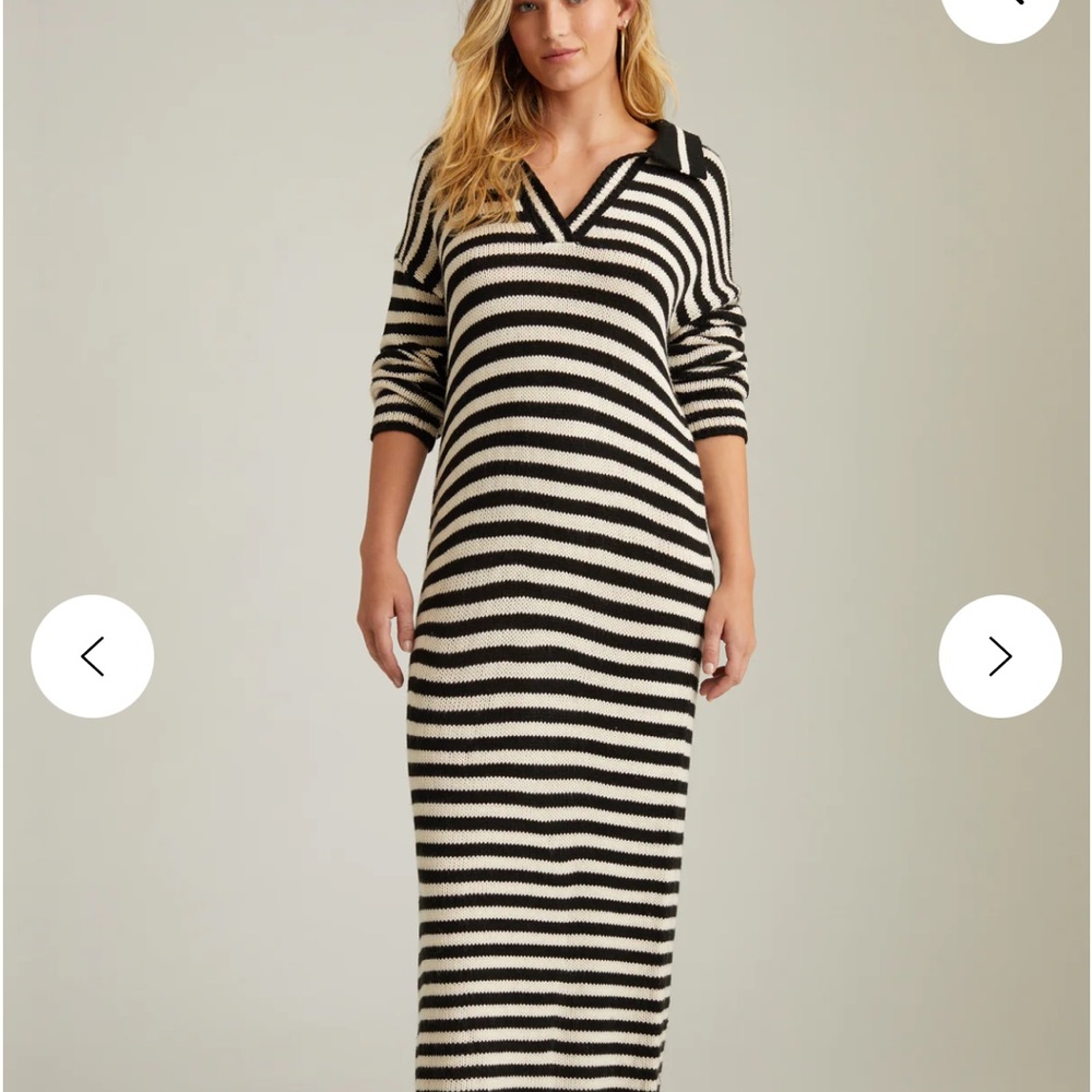 525. Stripe Polo Dress NWT